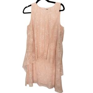 Lauren Ralph Lauren, Size 8, Peach Embroidered Sleeveless Dress, Airy, Flowy